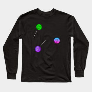 Earth Signs Zodiac Lollipop Set Long Sleeve T-Shirt